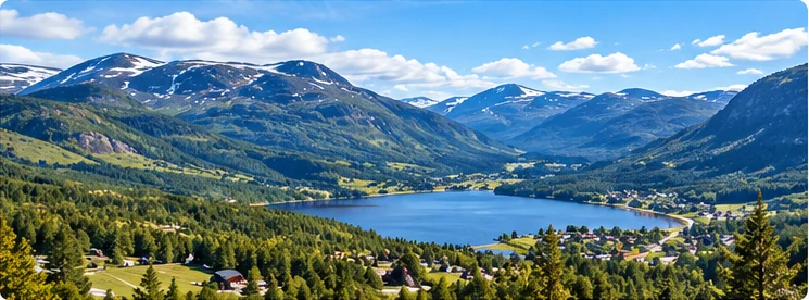 Utsyn over Bykle og fjella